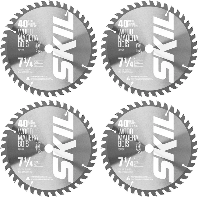 Main image of 75740W 7-1/4-Inch 40-Tooth Carbide Tipped Circular Saw Blade for Circular Saw 5280-01/5180-01/5080-01 (Pack of 4)