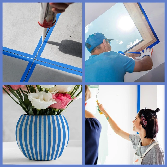Alt view image 7 of 7 - 18Rolls Painters Tape 2 Inch Wide Bulk Blue Painters Tape for Wall Painting