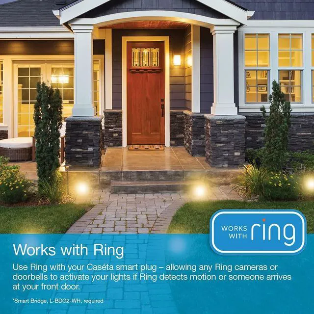 Alt view image 7 of 7 - Caseta Smart Outdoor Plug & Remote for Lights (Smart Hub Required) Smart Outdoor Plug for Patio, Backyard, Outdoor Lights, Waterproof, Built to last, All year round timer, P-PKG1OUT-BL, Black