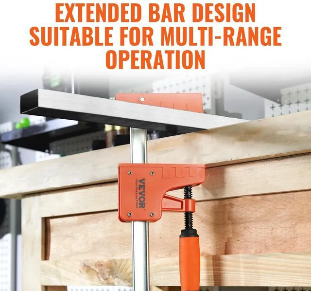 Alt view image 6 of 7 - Bar Clamps for Woodworking, 2-Pack 50" Parallel Clamp Set, F Clamp with 1100 lbs Load Limit, Even Pressure, High-strength Plastic and Carbon Steel, Wood clamps for Woodworking Metal Working