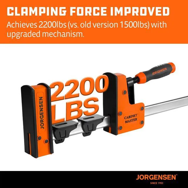 Alt view image 3 of 7 - 24-Inch Parallel Clamps, 2-Pack Bar Clamps, 2200 lbs Load Limit Heavy-Duty Wood Clamps, Cabinet Master Bar Clamps for Woodworking Glue-Up, Quick Release, Spreader Function
