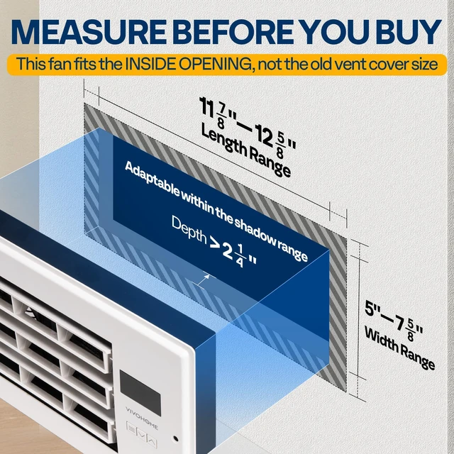 Alt view image 2 of 7 - Register Booster Fan - 6'' x 12'' Opening with Adjustable Louver Smart Thermostat & 10-Speed Remote Control - AC Vent Fan for Floor, Ceiling, Wall - Quiet Operation (White)