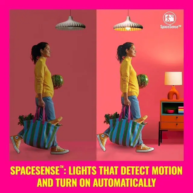Alt view image 7 of 7 - 40W B12 Candle Bulb Light, 6-Pack Smart Bulbs, Indoor E12 LED Color Changing Lights, Connects to Wi-Fi, Control with Voice, App, Activate by Motion, Matter Compatible