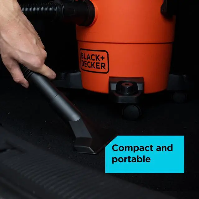 Alt view image 6 of 7 - Shop Vacuum Wet and Dry, 4 Gallon 3-in-1 Portable Shop Vac with Accessories, Workshop, Garage, Home and Car Vacuum Cleaner, 3 HP(BDXV18301P-4A)