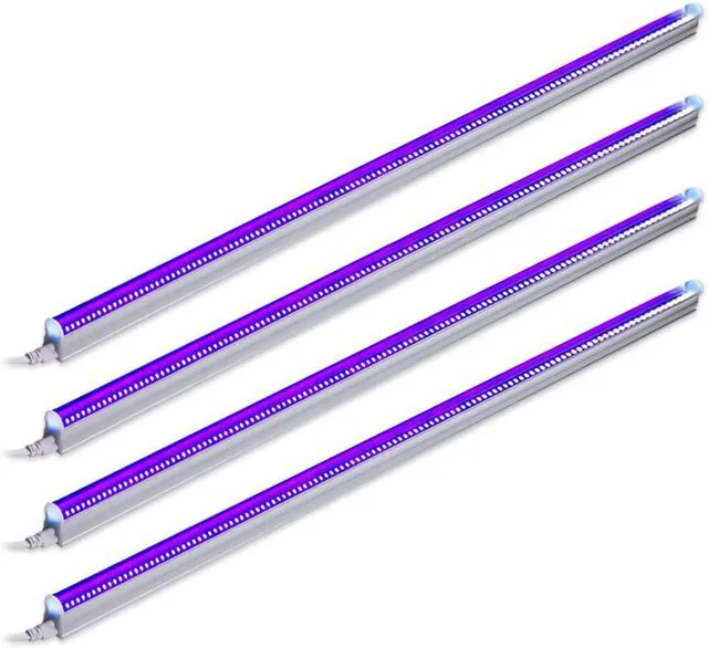 Main image of UV LED Blacklight Bar, 22W 4FT, T5 Bulb for Glow Party, Halloween Black Light Fixture for Poster and Christmas Party, Fun Atmosphere with Built-in ON/Off Switch, 4 Packs