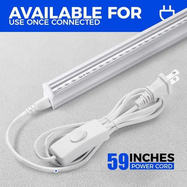 Alt view image 3 of 7 - UV LED Blacklight Bar, 22W 4FT, T5 Bulb for Glow Party, Halloween Black Light Fixture for Poster and Christmas Party, Fun Atmosphere with Built-in ON/Off Switch, 4 Packs