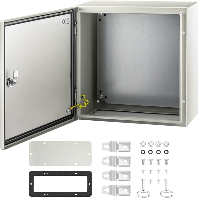 Main image of NEMA Steel Enclosure, 16 x 16 x 8'' NEMA 4X Steel Electrical Box, IP66 Waterproof & Dustproof, Outdoor/Indoor Electrical Junction Box, with Mounting Plate