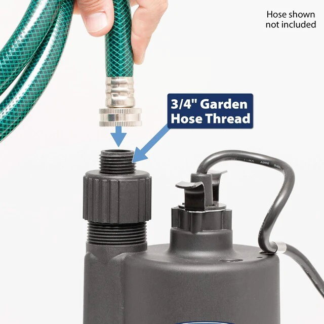 Alt view image 7 of 7 - 91330 2400GPH Thermoplastic Submersible Utility Pump with 10-Foot Cord, 1/3 HP