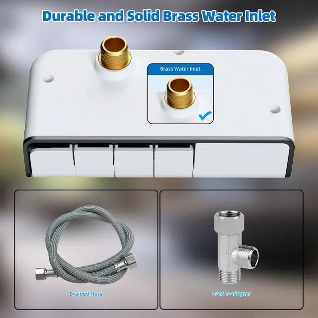 Alt view image 7 of 7 - 2 Pack Bidet Attachment for Toilet, Non-Electric Bidet Toilet Seat Dual Nozzle for Frontal & Rear Wash, Adjustable Water Pressure Control, Fresh Water Self Cleaning Water Sprayer, Black