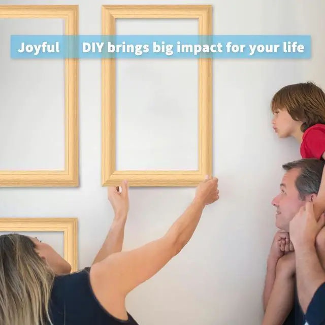 Alt view image 7 of 7 - Pre-Cut Wall Molding Set of 6 pcs, 3 Top 3 Bottom, Oak Ready-to-Assemble Wainscoting Panel, High-Impact, Precision Pre-Cut, DIY-Friendly, Ideal for Indoor Wall Decor, Accent Walls