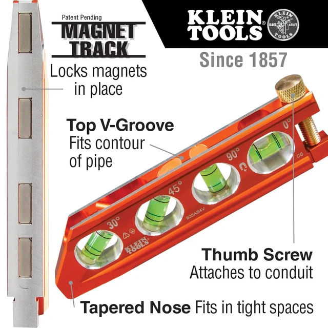 Alt view image 3 of 7 - 80073 Reaming Driver Kit with Conduit Reamer, Conduit-Fitting and Reaming Screwdriver and Magnetic Level, 3-Piece
