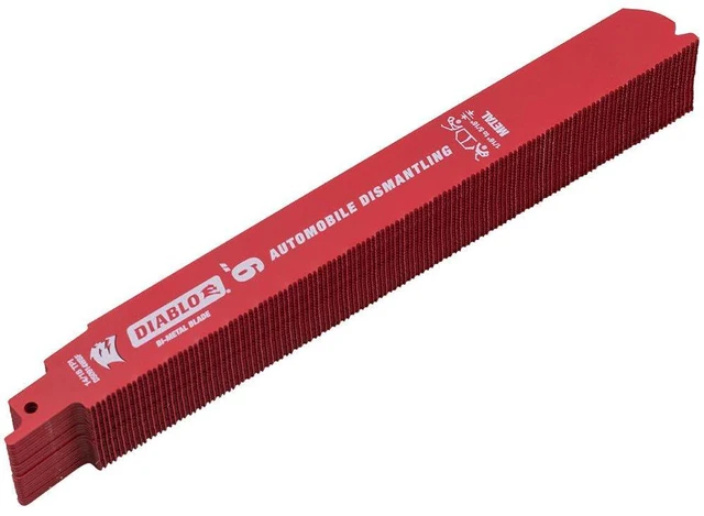 Main image of Bi-Metal Reciprocating Blades - 9" Length, 14/18 TPI, 25-Pack With Perma-Shield Coating for Auto Dismantling - Dual Tooth Design - DS0914WBF25