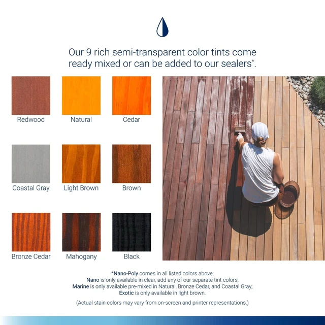 Alt view image 4 of 7 - Marine Waterproof Wood Sealer and Stain, Natural, 1 Gallon