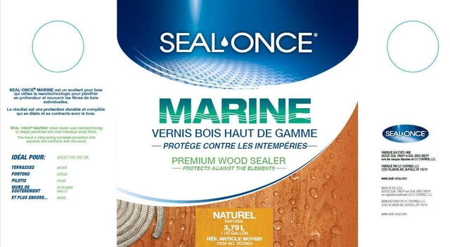Alt view image 6 of 7 - Marine Waterproof Wood Sealer and Stain, Natural, 1 Gallon
