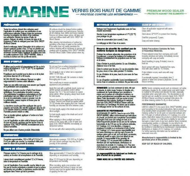 Alt view image 7 of 7 - Marine Waterproof Wood Sealer and Stain, Natural, 1 Gallon