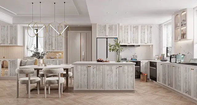 Alt view image 6 of 7 - Heroad Contact Paper Peel and Stick Wallpaper Wood Grain Contact Paper for Cabinets Countertop Waterproof Removable Wallpaper Self Adhesive Decorative Shiplap Papel Tapiz para Pared 17.7''x78.7''