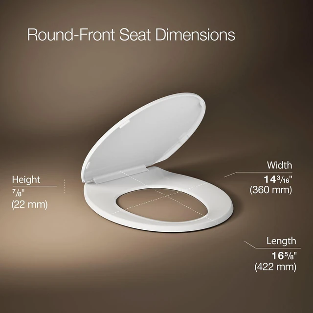 Alt view image 4 of 7 - 20111-0 Brevia, Slow Close Toilet Seat, Round Toilet Seat, Grip-Tight Bumpers Quick-Attach Hardware, White (Pack of 2)