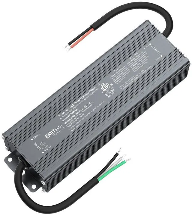 Main image of 120W 24V Triac Dimmable LED Driver, AC 120V to DC Power Supply Compatible with Lutron and Leviton Dimmers, Transformer for LED Lighting, Waterproof IP66, ETL Certified