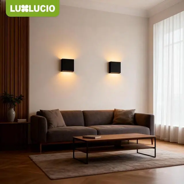 Alt view image 3 of 7 - 2 Pack Indoor Outdoor Black Up and Down LED Wall Light, Modern Bedroom/Porch Wall Lamp, IP65 Waterproof, 5%-100% Dimmable 18W 1620lm, 5CCT (2700K-5000K), CRI 90+, 120V-277V