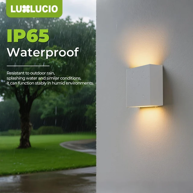 Alt view image 7 of 7 - 2 Pack Bright Silver Up and Down LED Wall Sconce, IP65 Waterproof Indoor Outdoor Wall Lamp, 18W 1620lm 5%-100% Dimmable, 5CCT 2700K-5000K, CRI90+, 120V-277V Modern Lighting for Bedroom Porch