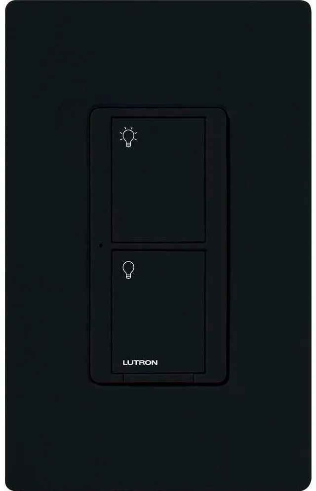 Alt view image 2 of 7 - Caseta Smart Light Switch for Lighting and Fans (Smart Hub Required) For Caseta systems, smart switch for any bulbs, 6 amp, single-pole/3-way, neutral required, PD-6ANS-BL, Black