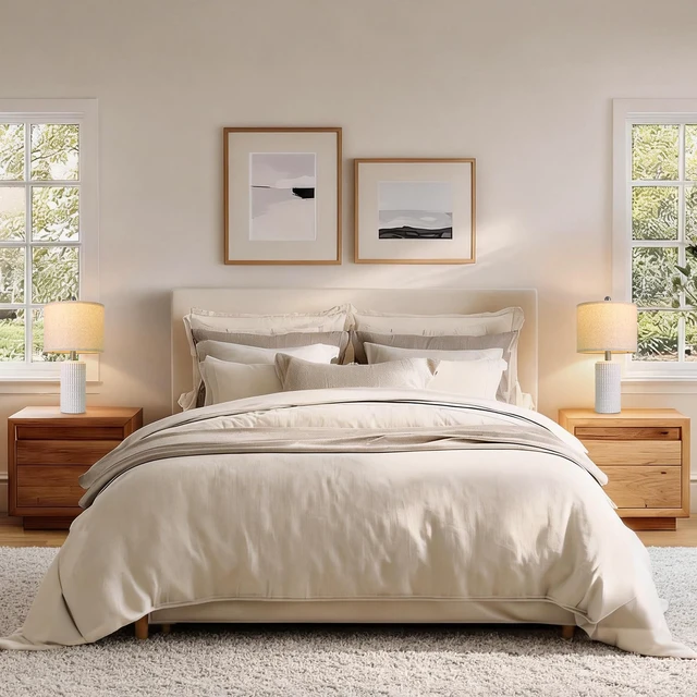 Alt view image 3 of 6 - 20.75" Stone-Like Farmhouse Ceramic Table Lamps Set of 2 for Bedroom, White Bedside Lamps for Night Stands, Matte-Textured Decor Nightstand Table Lamps for Living Room End Table White