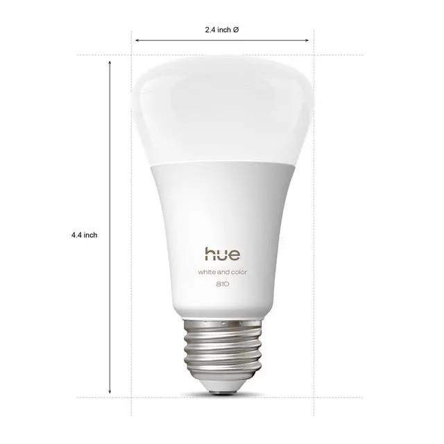 Alt view image 2 of 7 - Smart LED A19 Bulb, 2-Pack White Color Ambiance, Full Spectrum Light 1000K-20000K, 810 Lumens, Dimmable, Works with Alexa, Google& Apple Home