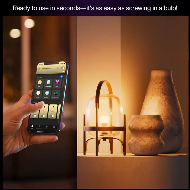 Alt view image 7 of 7 - Smart LED A19 Bulb, 2-Pack White Color Ambiance, Full Spectrum Light 1000K-20000K, 810 Lumens, Dimmable, Works with Alexa, Google& Apple Home