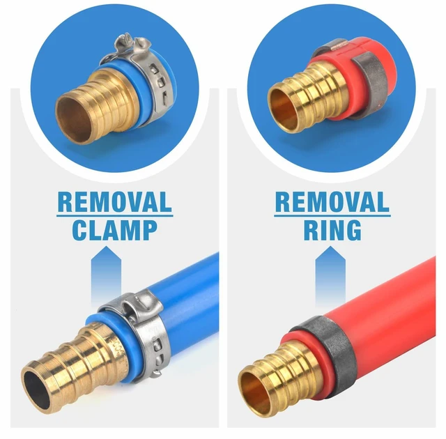 Alt view image 7 of 7 - PEX Crimping Tool Set for Copper Crimp Ring and PEX Cinch Clamp, Crimping and Removing PEX Crimp Fittings 1/2'', 3/4'', 1'', 7 Pieces