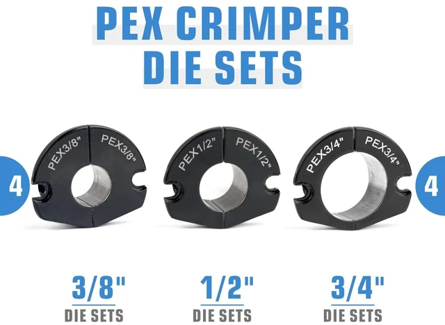 Alt view image 5 of 7 - KIT-FACL PEX Crimping Tool Kit for Crimping & Removal 1/2-in, 3/4-in, 1-in PEX Copper Crimp Ring, with PEX Tubing Cutter, Corner Operation Friendly