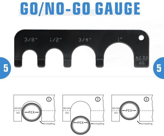 Alt view image 6 of 7 - KIT-FACL PEX Crimping Tool Kit for Crimping & Removal 1/2-in, 3/4-in, 1-in PEX Copper Crimp Ring, with PEX Tubing Cutter, Corner Operation Friendly