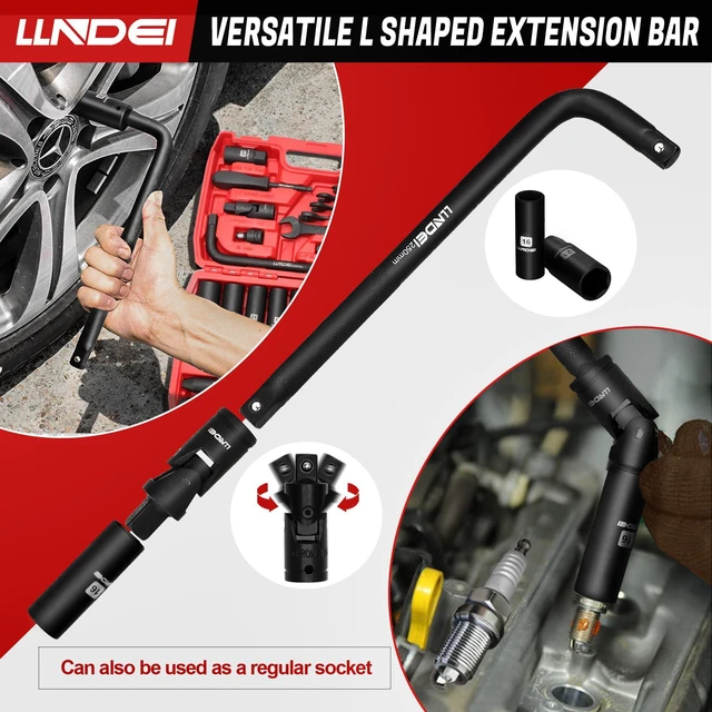 Alt view image 6 of 7 - 1/2" Impact Socket Wrench Set: 49Pcs Tool Wrench Set, CR-V, Metric Combination Wrenches (8-17mm), Deep Sockets(8-24mm), Spark Plug Socket(16,21mm), Household&Automotive Repairing