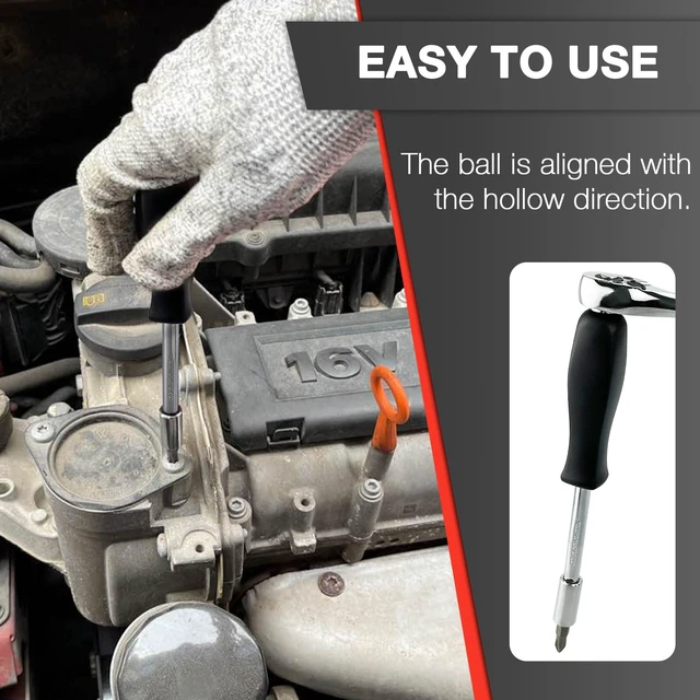 Alt view image 7 of 7 - 122Pcs 1/4" & 3/8 Drive Impact Socket Set, Ratchet Socket Wrench Set with Extention Bar, Adapter, Screw Bits,Drive Bit Holder, Spark Plug Socket,CR-V