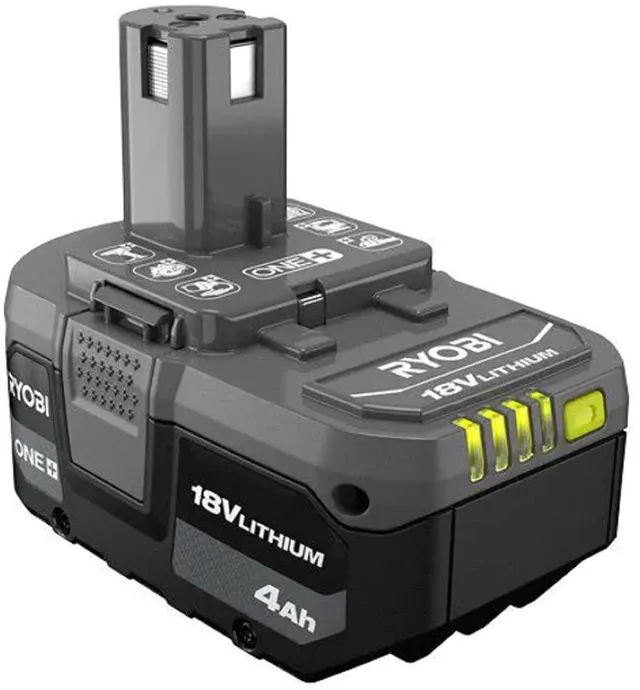 Alt view image 2 of 2 - ONE+ 18V Lithium-Ion 4.0 Ah Rechargeable Battery, ABS Plastic, Up to 3X Runtime vs 1.5Ah, LED Fuel Gauge, Black, PBP005