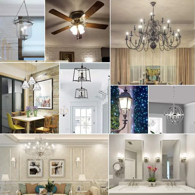 Alt view image 6 of 6 - 48-Pack Dimmable E12 LED Bulbs 40Watt Equivalent, 5000K Daylight White, 450Lumens, 4W B11 Vintage Chandelier Light Bulbs, Filament Clear Glass Candle Lamp for Ceiling Fan Home Decor