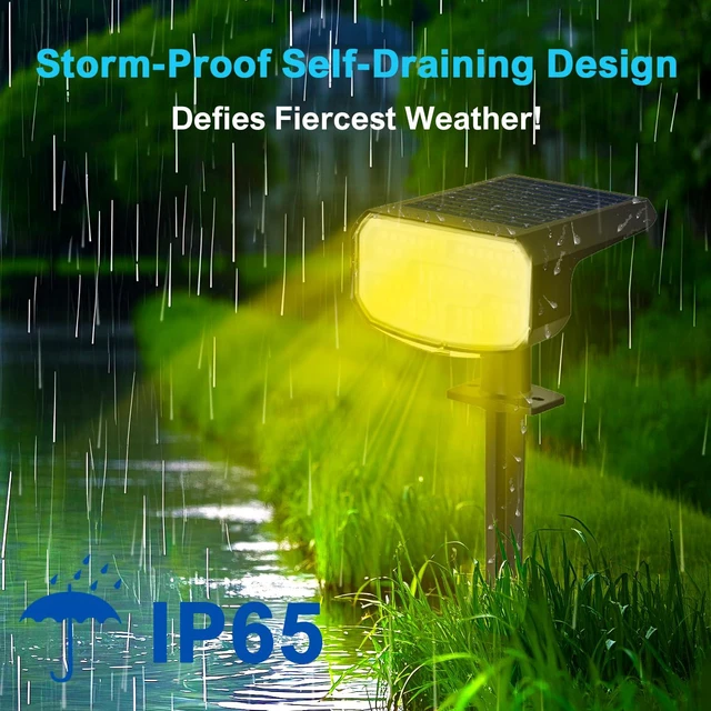 Alt view image 6 of 7 - Solar Spot Lights Outdoor Waterproof, Solar Spotlights, 6 Pack 2 Lighting Modes, 120° Adjustable Solar Lights for Yard Garden Lawn Landscape Pathway,Natural White