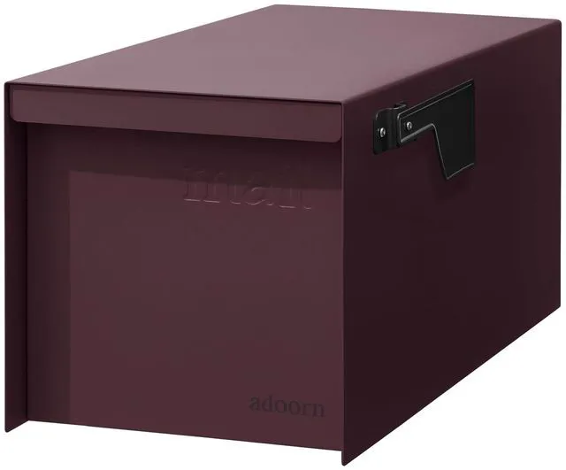 Main image of Post Mount Outdoor Mailboxes - Large Decorative Mailbox for Letters and Packages - Weatherproof Construction - Durable Steel - Magnetic Closure - 9.5 H x 9.5 W x 20.75 D - Malbec