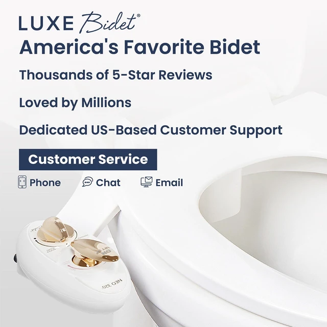 Alt view image 7 of 7 - NEO 320 - Warm Water Bidet Attachment for Toilet Seat, Gold Non-Electric, Warm Water, Dual Nozzle, Self-Cleaning, Adjustable Water Pressure, Rear & Feminine Wash