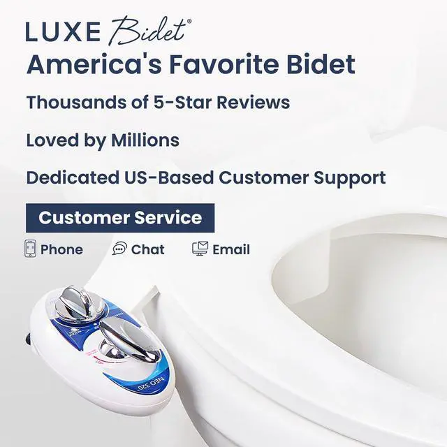 Alt view image 7 of 7 - NEO 320 - Warm Water Bidet Attachment for Toilet Seat, Blue Non-Electric, Warm Water, Dual Nozzle, Self-Cleaning, Adjustable Water Pressure, Rear & Feminine Wash