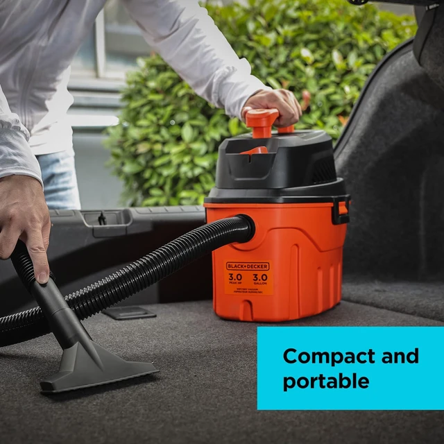 Alt view image 5 of 7 - Shop Vacuum Wet and Dry, 3 Gallon 3.0 Peak HP, 3-in-1 Portable Corded Shop Vac with Accessories, Vacuum Cleaner for Home, Pet and Car(BDXV18910P-3)
