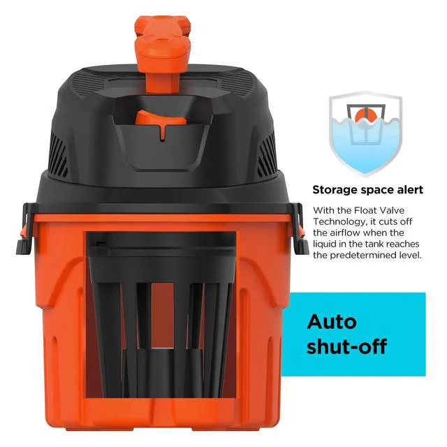 Alt view image 6 of 7 - Shop Vacuum Wet and Dry, 3 Gallon 3.0 Peak HP, 3-in-1 Portable Corded Shop Vac with Accessories, Vacuum Cleaner for Home, Pet and Car(BDXV18910P-3)