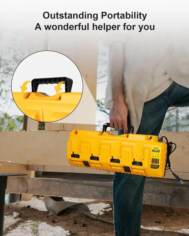 Alt view image 7 of 7 - DCB104 Replacement for Dewalt 12v 20v Max Multi Battery Charger Station
