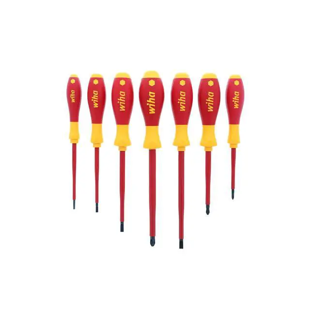 Alt view image 5 of 6 - 32099 Insulated Screwdriver Set, 7-Piece 1000V Professional Tool Kit 1000V VDE certified, SoftFinish cushion grip, precision machined tips, tested to 10,000 volts, made in Germany