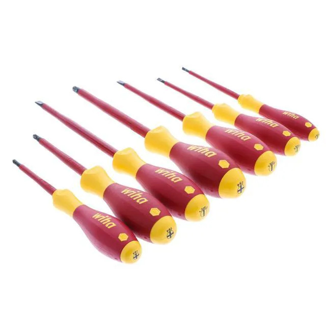 Alt view image 4 of 6 - 32099 Insulated Screwdriver Set, 7-Piece 1000V Professional Tool Kit 1000V VDE certified, SoftFinish cushion grip, precision machined tips, tested to 10,000 volts, made in Germany