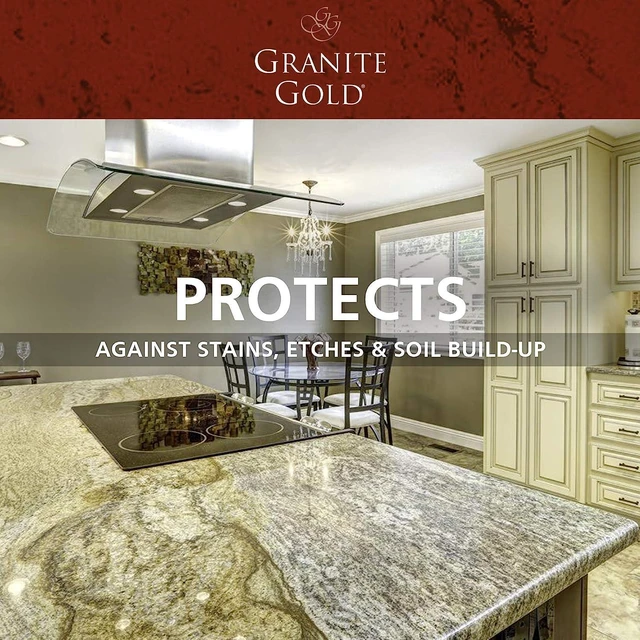 Alt view image 7 of 7 - Sealer for Natural Stone, 24 oz Spray & 64 oz Refill Water-Based Sealant Repels Stains & Etching on, Marble and Travertine - Food-Prep Area Safe - Made in the USA