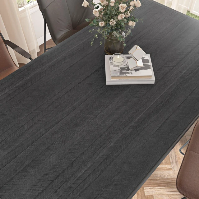 Alt view image 2 of 7 - Large Wood Grain Wallpaper Peel and Stick Countertops Waterproof Modern Wood Contact Paper Self Adhesive Black Wallpaper Repvable Kitchen Wooden Wall Paper for Cabinets Furniture 24"x394"