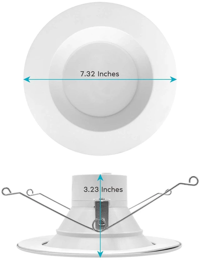 Alt view image 3 of 6 - 5/6 Inch LED Recessed Retrofit Downlight, 14W=90W, 1100 LM (6 Pack) Smooth Trim, 5CCT Color Selectable 2700K-5000K, Dimmable Can Light, 1100 Lumens, Wet Rated, Energy Star