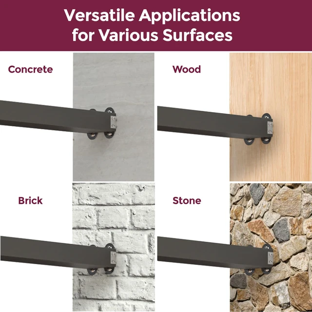 Alt view image 5 of 7 - Fence & Rail Hand Rails for Outdoor Steps Extension, 4ft Rectangular Handrail Extension to Wall, Handrails for Step Landings Ideal for Porch, Deck, & Stair Railing Indoor & Outdoor