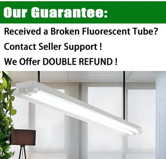 Alt view image 2 of 7 - 25 Pack F32T8/841 Fluorescent Tube 48 Inch, T8 Fluorescent Light Bulb 4 Foot 32 Watt 4100K Cool White 2750 Lumens G13 Base