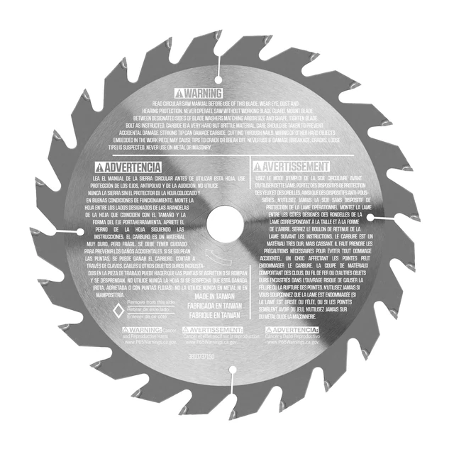 Alt view image 3 of 3 - 7-1/4 in. 24-Tooth Carbide Framing Circular Saw Blade, 10-Pack-75724-10